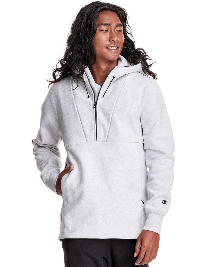 Champion Hoodie Heren - Wit - Defender Series Reverse Weave® Stormshell Anorak ( 108629-PSJ )